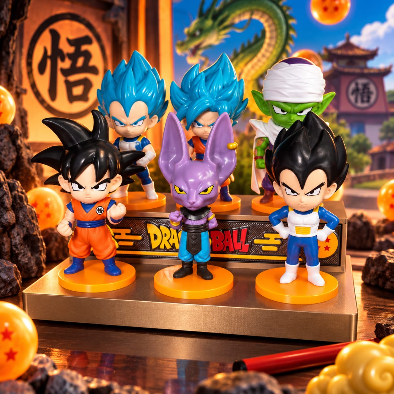 EXPOSITOR DRAGON BALL X BURGER KING – 6 FIGURAS