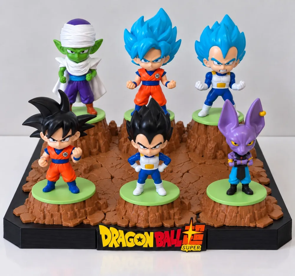 EXPOSITOR ESCENARIO DRAGON BALL SUPER – 6 FIGURAS